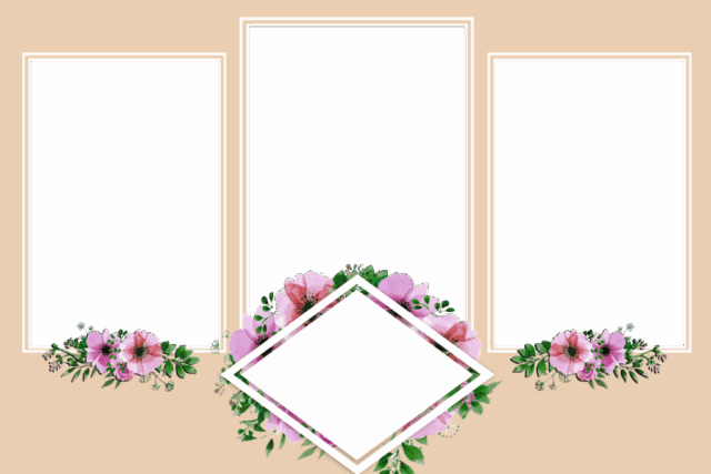 Beige and Flowers treble