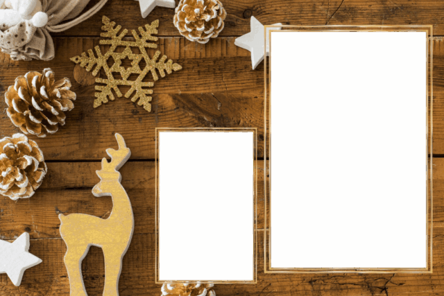 Christmas Gold and Wood